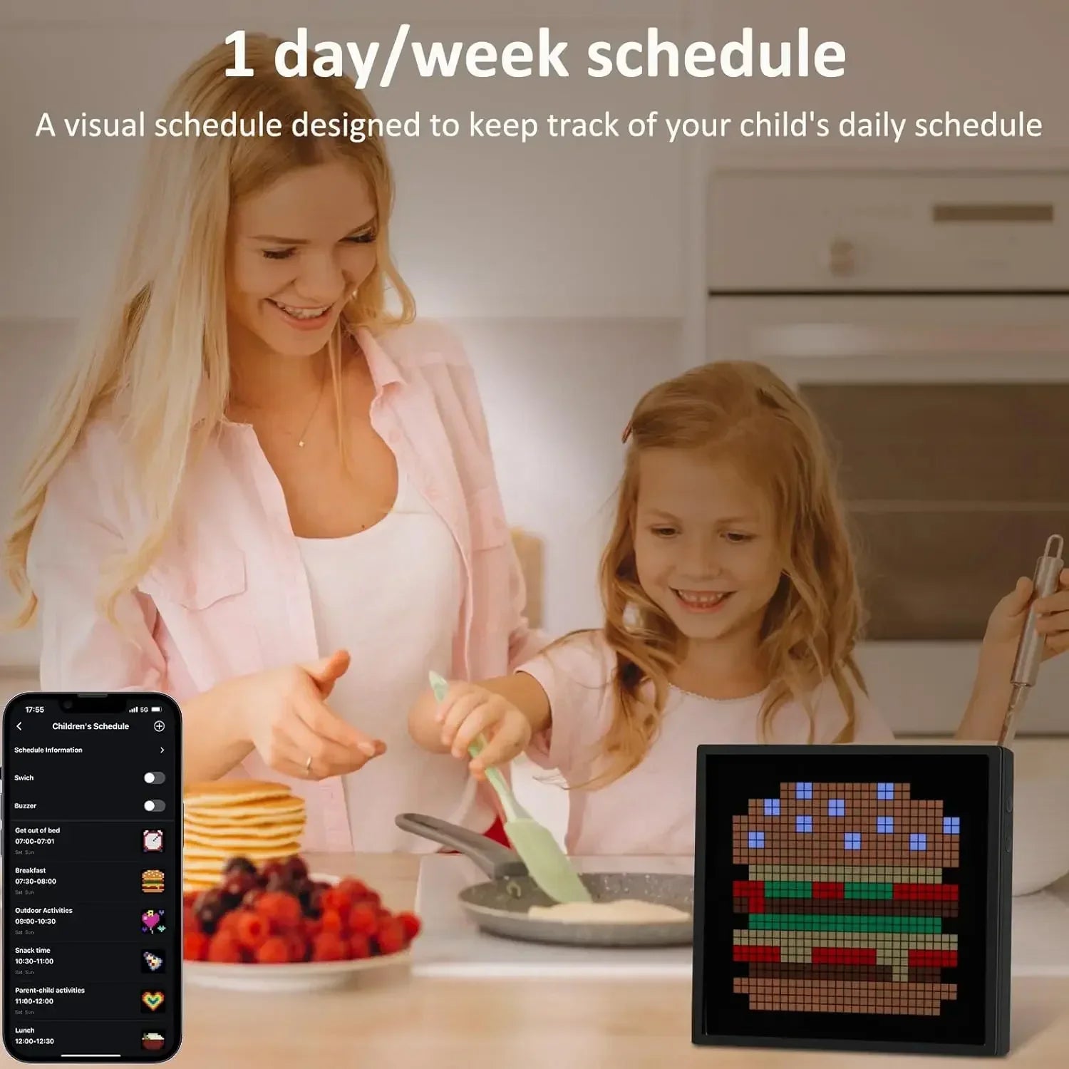 Smart LED Matrix Pixel Display RGB DIY Graffiti Bluetooth App Control Art Display for Gaming Room Decor Cool Animation Frame