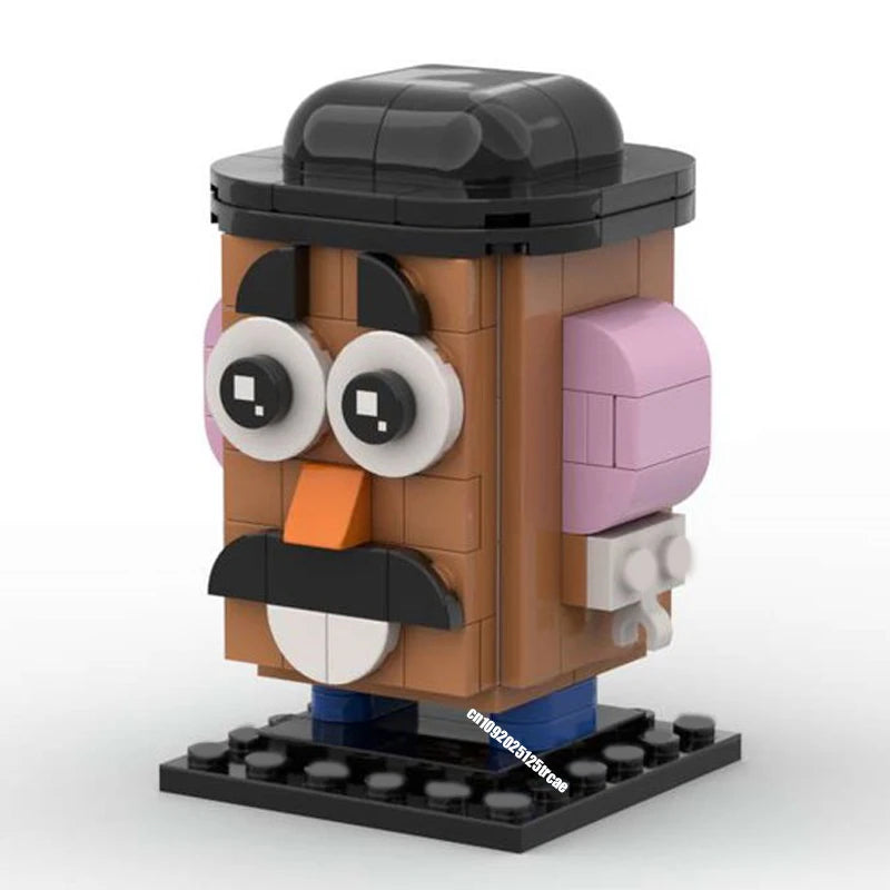 New Hot Famous Toys Movie Series Toy Storyed Character Square Head Figures Model Blocks Diy Creative Ideas Kid Birthday Gifts
