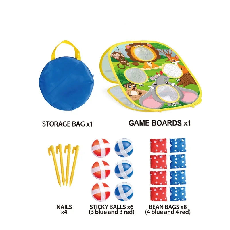 Children'S Cartoon Folding Throwing Target Throwing Sandbag Sticky Ball Dart Target Game