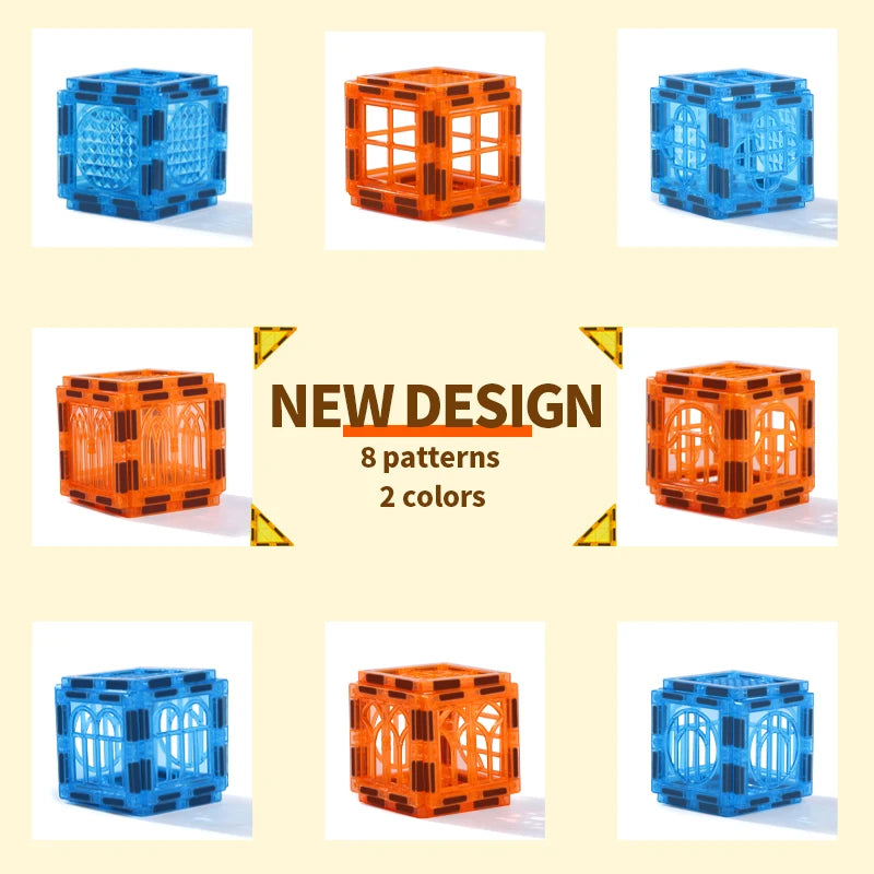 Magnetic Building Blocks for Children Magnetic Tiles Educational Toy for 3 4 5 6 7 8 Years Boys Girls Christmas Birthday Gifts