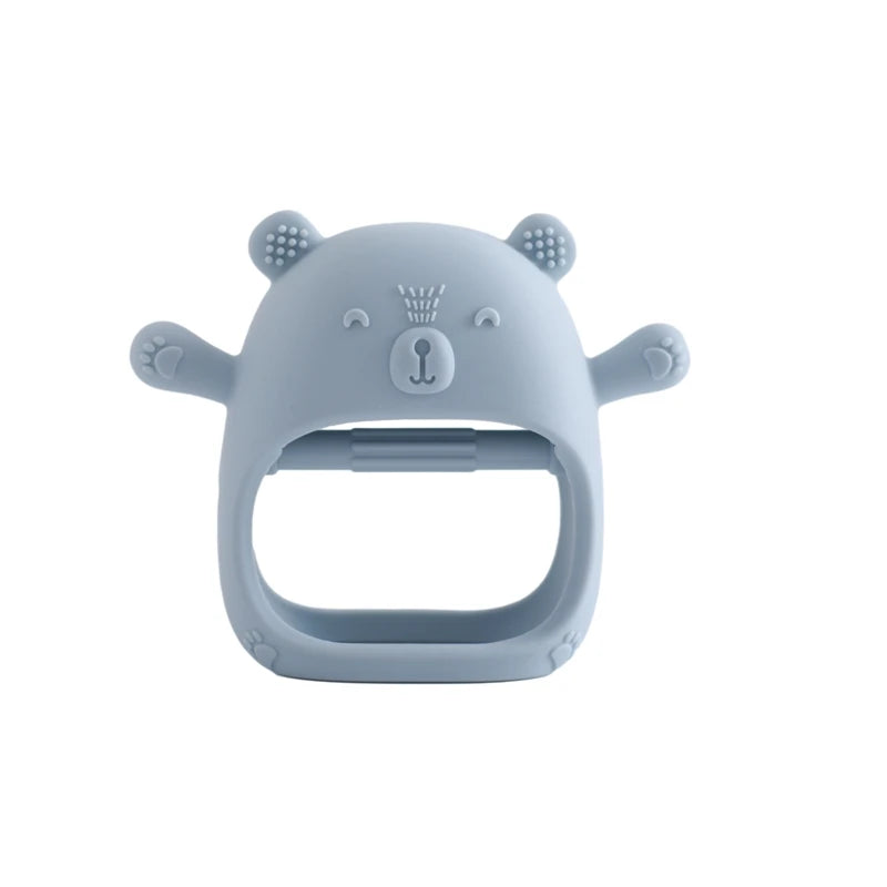 Baby Teether Gloves Kids Cartoon Bear Teething Silicone Dental Care Gums Anti-Eating Hand Molar Stick BPA Free Baby Accessorie
