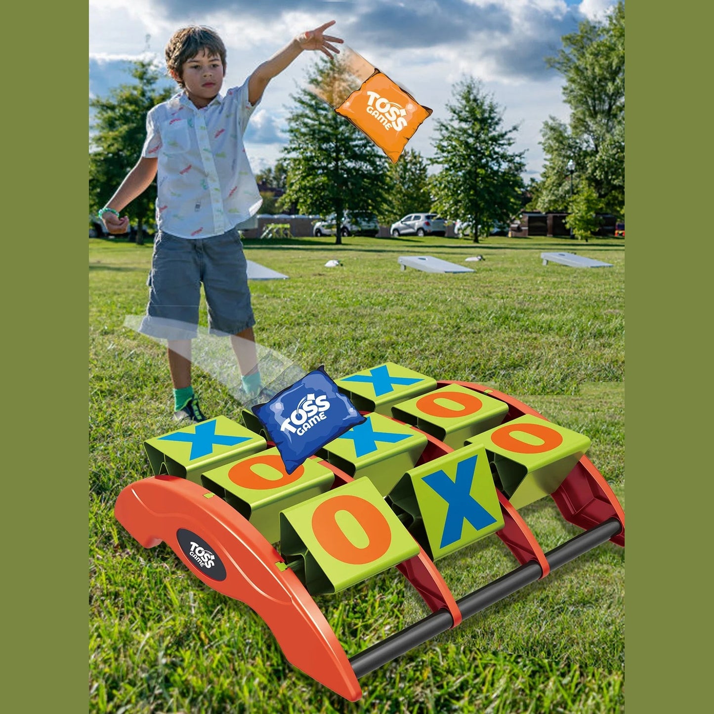 Nine-Square Grid Sandbag Throwing Game Set Toy 3×3 Sandbag Bean Bag Throwing Competition Game Toy