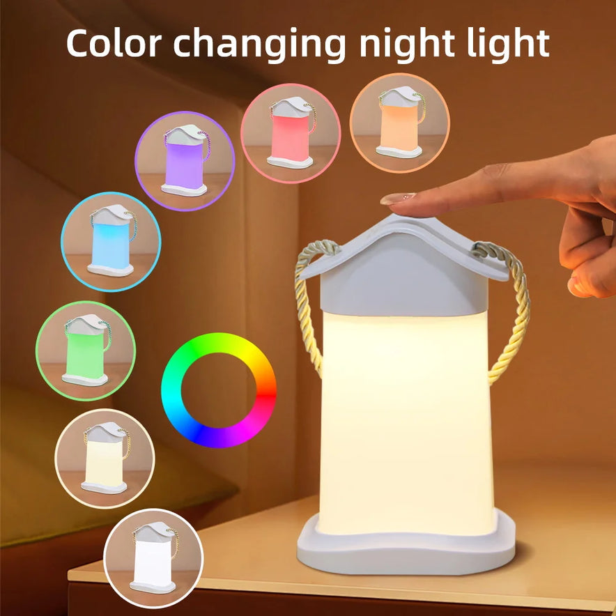 Touch LED Night Light USB Table Lamps Rechargeable Dimmable Bedside Light for Bedroom Decor Home Christmas Gift Child Night Lamp