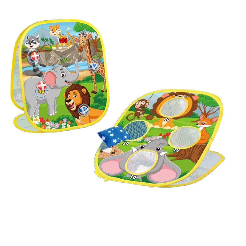 Children'S Cartoon Folding Throwing Target Throwing Sandbag Sticky Ball Dart Target Game