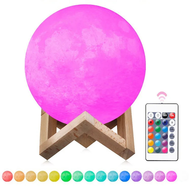 Moon Lamp Galaxy Lamp LED 3D Moon Light Lava Lamp, Star Lamp Moon Night Light Gifts for Girls Boys Kids Women Birthday Gifts