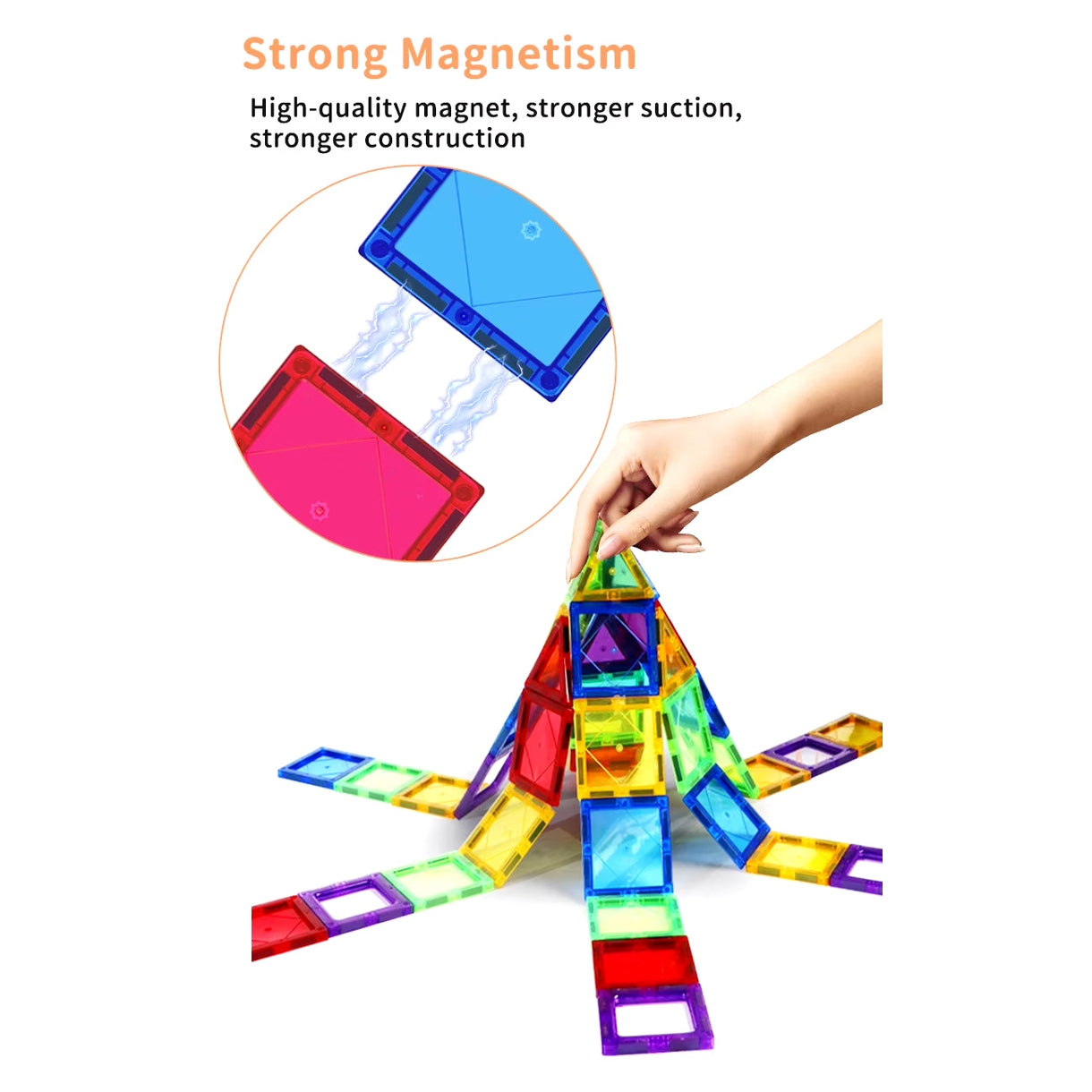 Magnetic Building Blocks Construction Set Game Magnet Tiles Children Montessori Educational Toys for Kid Boy Girl Gift
