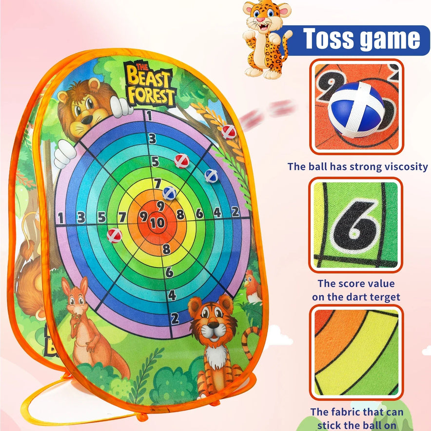 Animal Bean Bag Toss Game Set (Random Accessory Color) ,Outdoor Throwing Game,Birthday Gift for Boys and Girls,Christmas