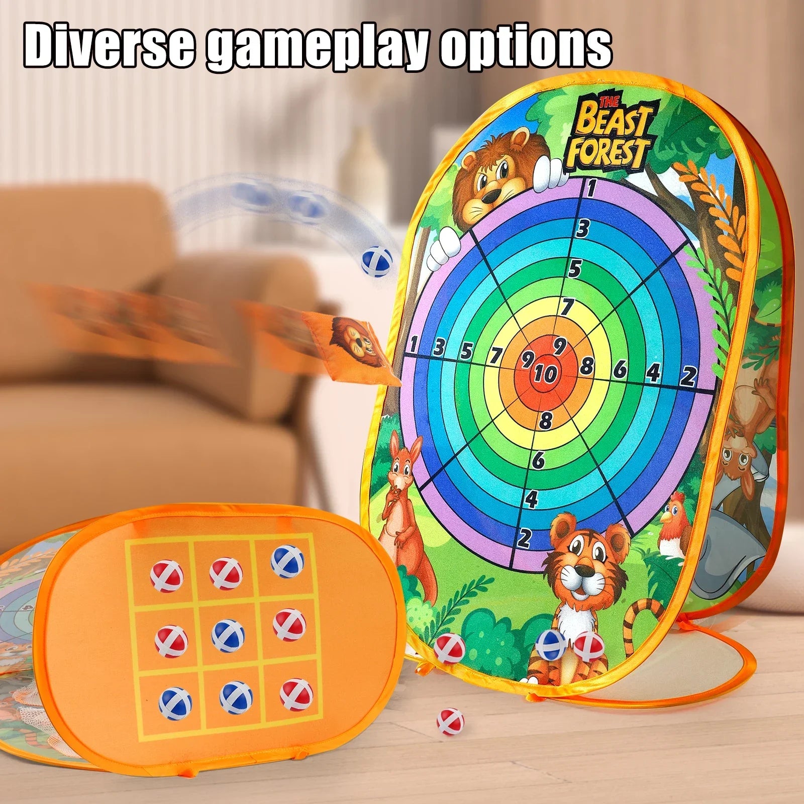 Animal Bean Bag Toss Game Set (Random Accessory Color) ,Outdoor Throwing Game,Birthday Gift for Boys and Girls,Christmas