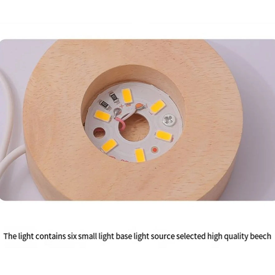 Luminous Crystal Ball LED Night Light Saturn Solar System 3D Moon Table Lamp USB Bedroom Atmosphere Lamp for Birthday Kid Gift