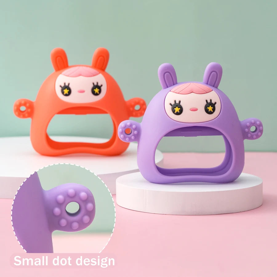 Color Kids Silicone Teether Toy BPA Free Baby 0-12 Toys Teething Gloves Sensory Toys for Kid Silicone Animal Soothing Molar Toys
