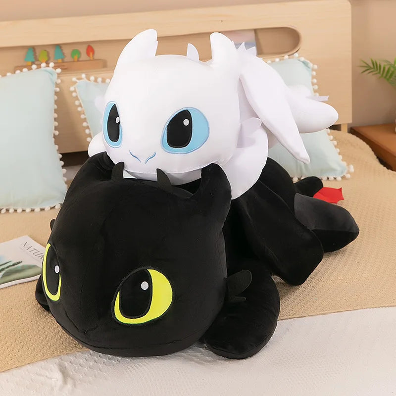 30Cm 40Cm Plush Dragon Toys Kawaii White Black Dinosaurs Animal Stuffed Plush Toys Plush Boys Girls Birthday Gifts