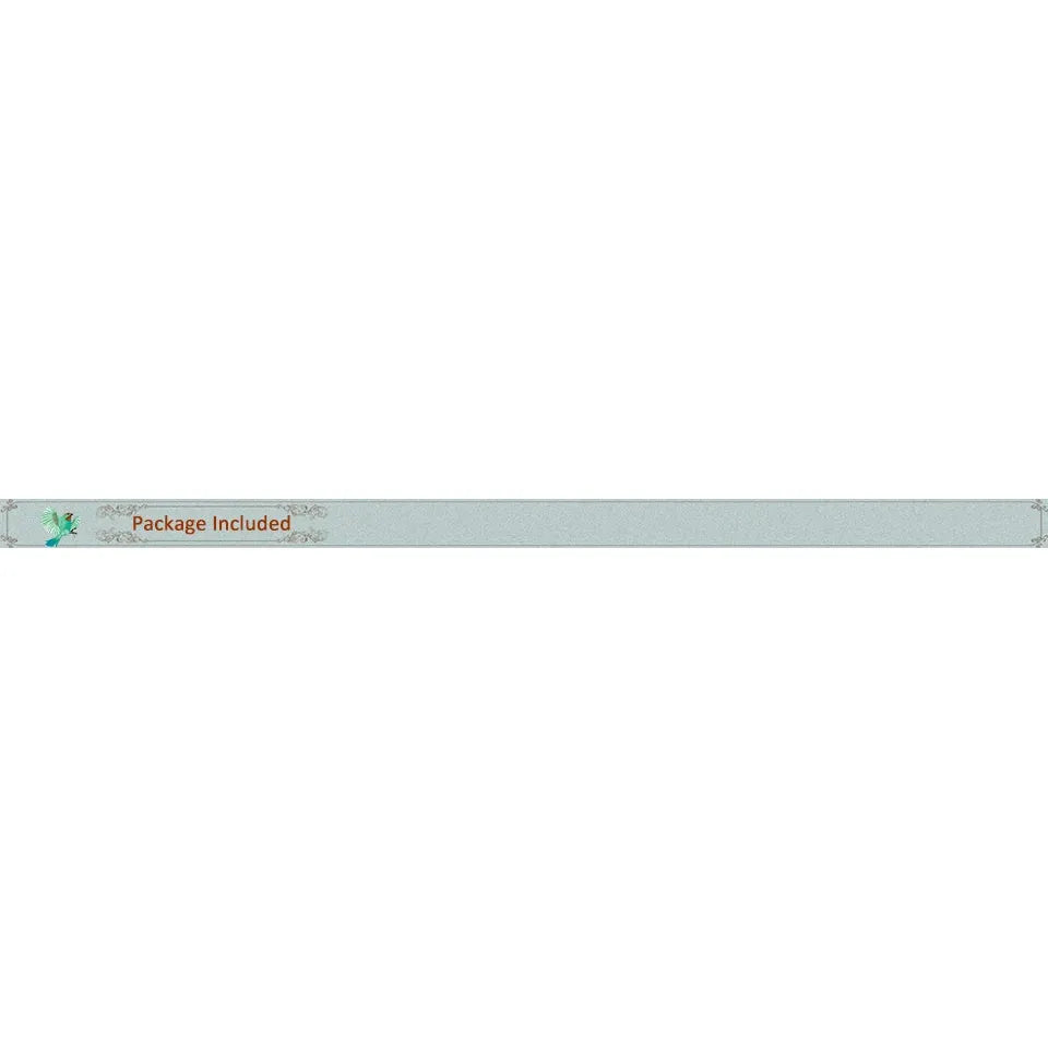 A floral strip on a muted green backdrop is warmly illuminated by an LED multicolor night light from the Crystal Salt Lamp with USB Aroma Purifier, alongside the phrase Package Included in orange text.