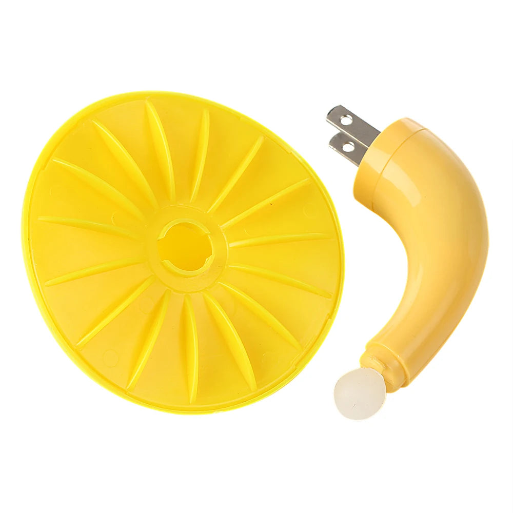 The Mushroom LED Night Light features a bedroom wall lamp with a warm white glow, sunburst grooves, and a detachable circular yellow cover. It includes an EU/US plug and a light-control sensor for comfort.