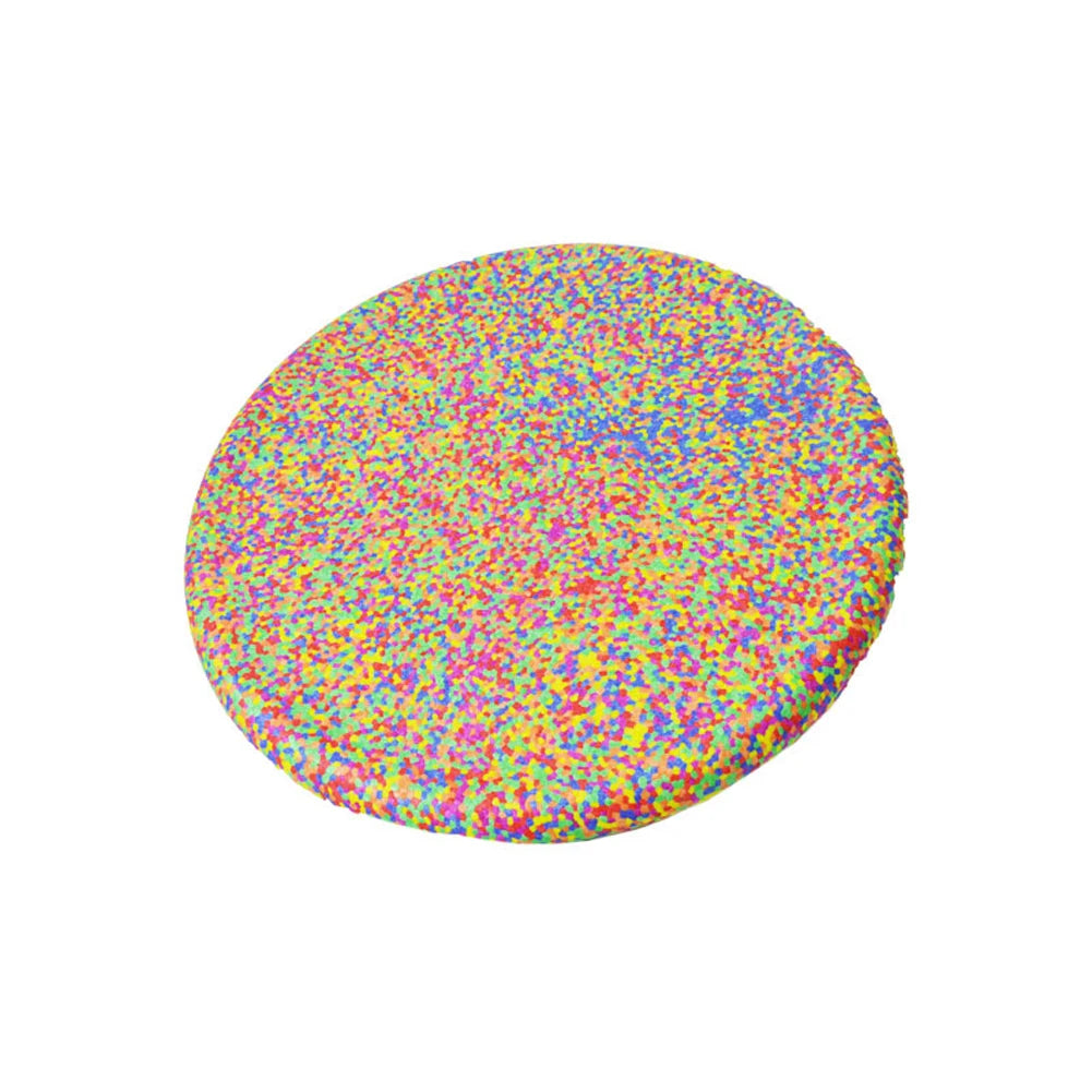 A large, flower-shaped Stability Board Non-slip Balance Stepping Stone with vibrant colors sits on a plain white background, resembling a playful unisex toy with its cheerful and engaging appearance.