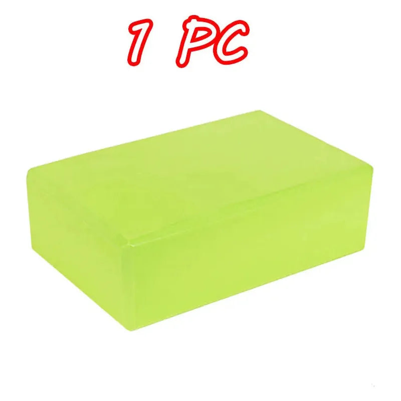 A bright green rectangular block is shown on a white background, with 1 PC in bold red font above. This eye-catching item is perfect for those interested in Montessori Sensory Balance Stones for outdoor play and integration activities.