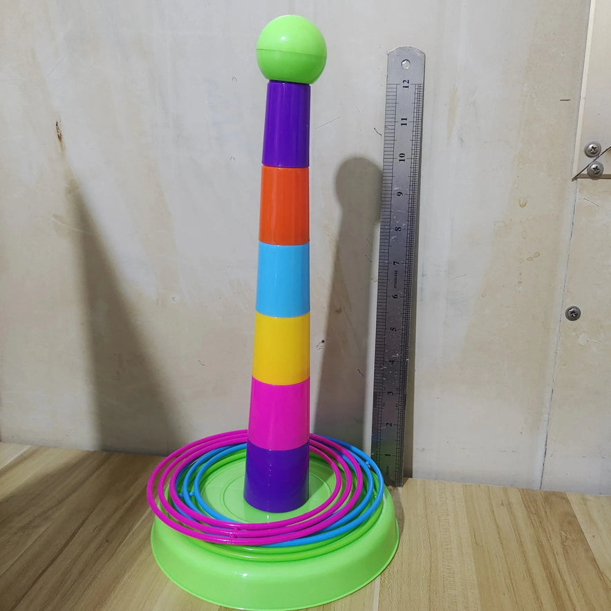 Children'S Game Tower Throwing Ring Toy, Interactive Family Fun Puzzle Toy, with Throwing Ring, Christmas Gift