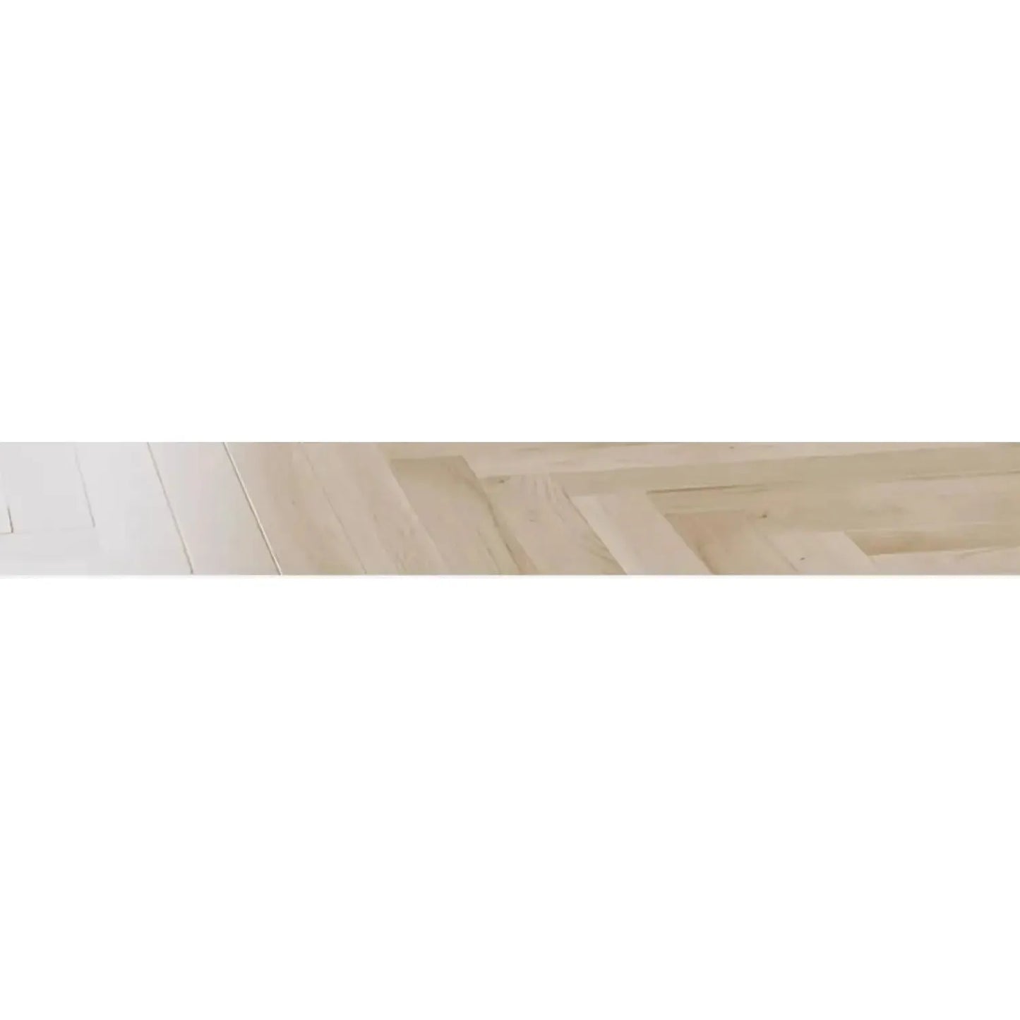 A narrow strip of light-colored hardwood flooring with a herringbone pattern against a white background, perfect for the Indoor Climbing Adventure Set for Kids. The natural grain and subtle tone variations enhance spaces dedicated to sensory play and integration training.