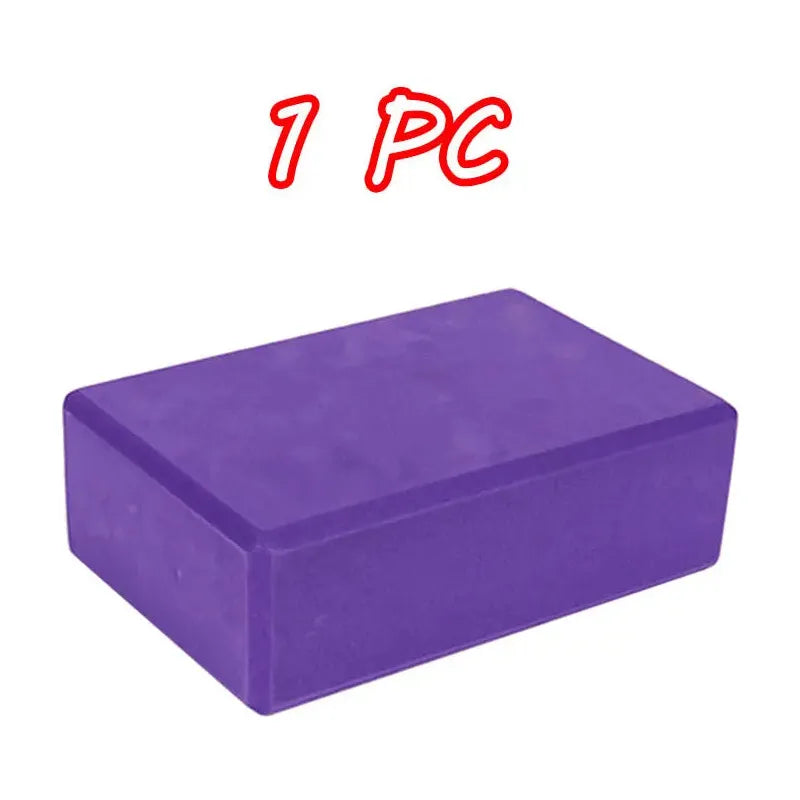 A purple yoga block resembling a Montessori Sensory Balance Stone is centered on a white background. Above it, 1 PC is displayed in bold red.