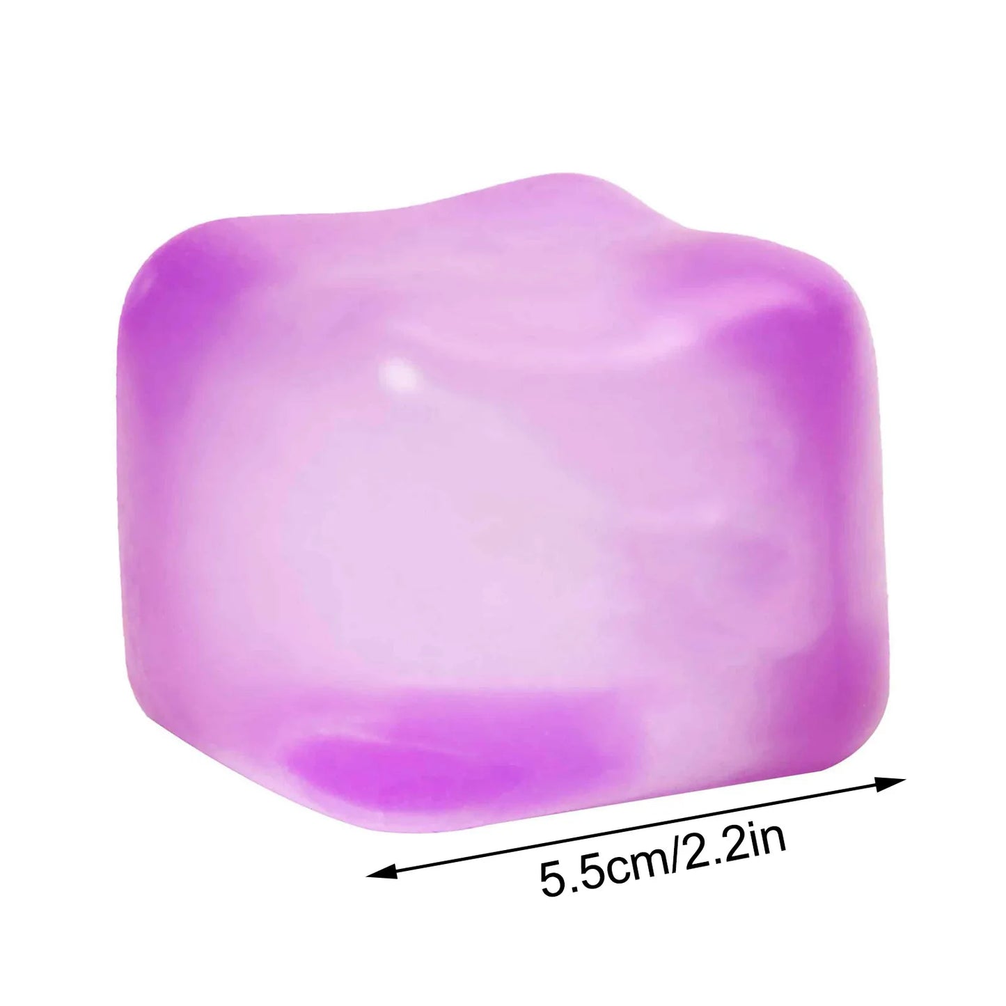 Ice Cube Shaped Fidget Toy Square Stress Relief Ball Squishy Squeeze Toys for Anxiety ADHD Stress Relief Gift for Adults