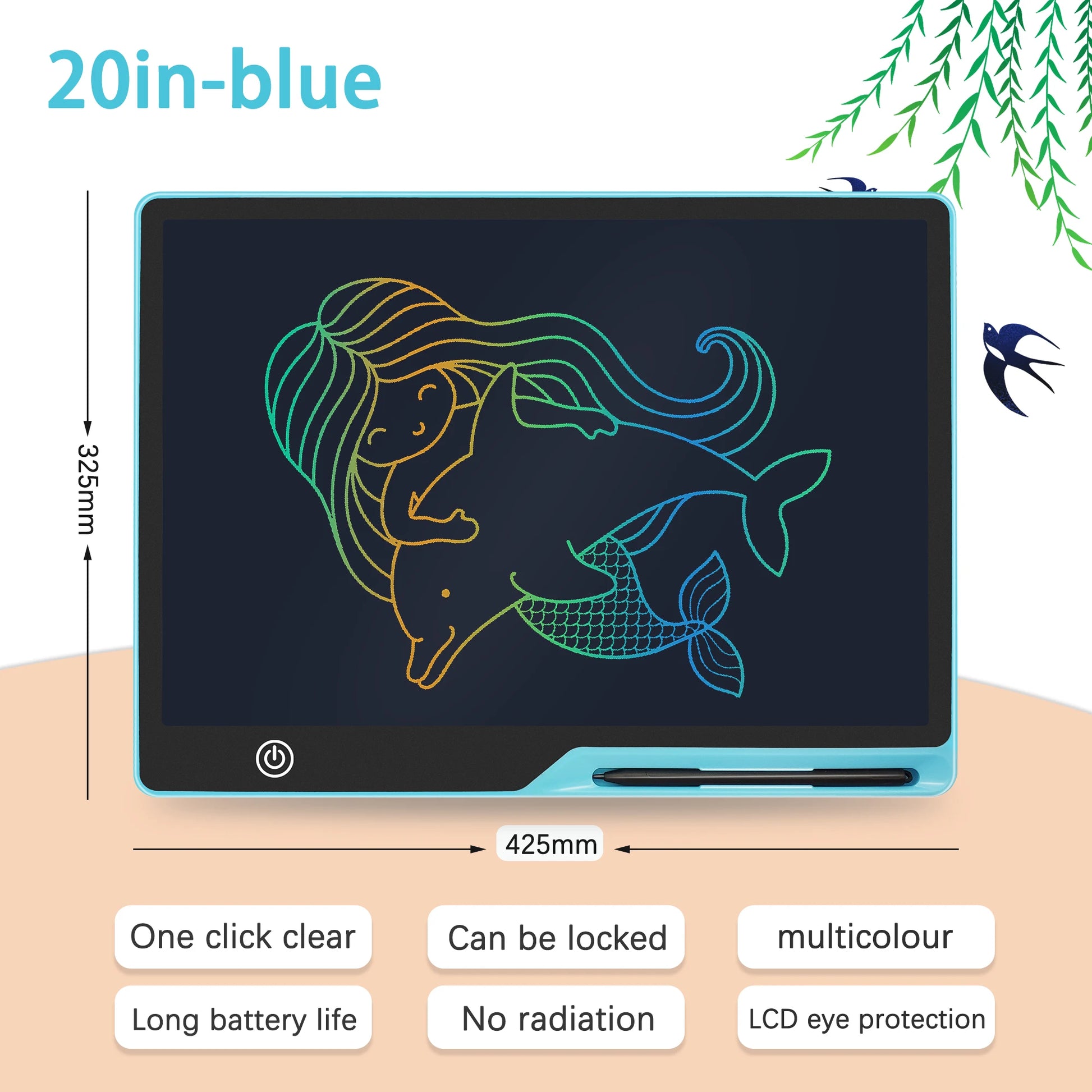 16" / 20" Lcd Writing Tablet / Drawing Tablet / Drawing Board Smart Erasable Graphics Tablet Drawing Writing Pad Children Toys