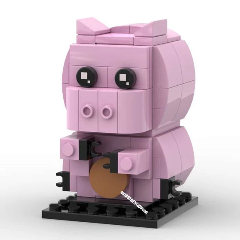 New Hot Famous Toys Movie Series Toy Storyed Character Square Head Figures Model Blocks Diy Creative Ideas Kid Birthday Gifts