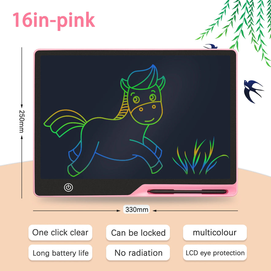 16" / 20" Lcd Writing Tablet / Drawing Tablet / Drawing Board Smart Erasable Graphics Tablet Drawing Writing Pad Children Toys