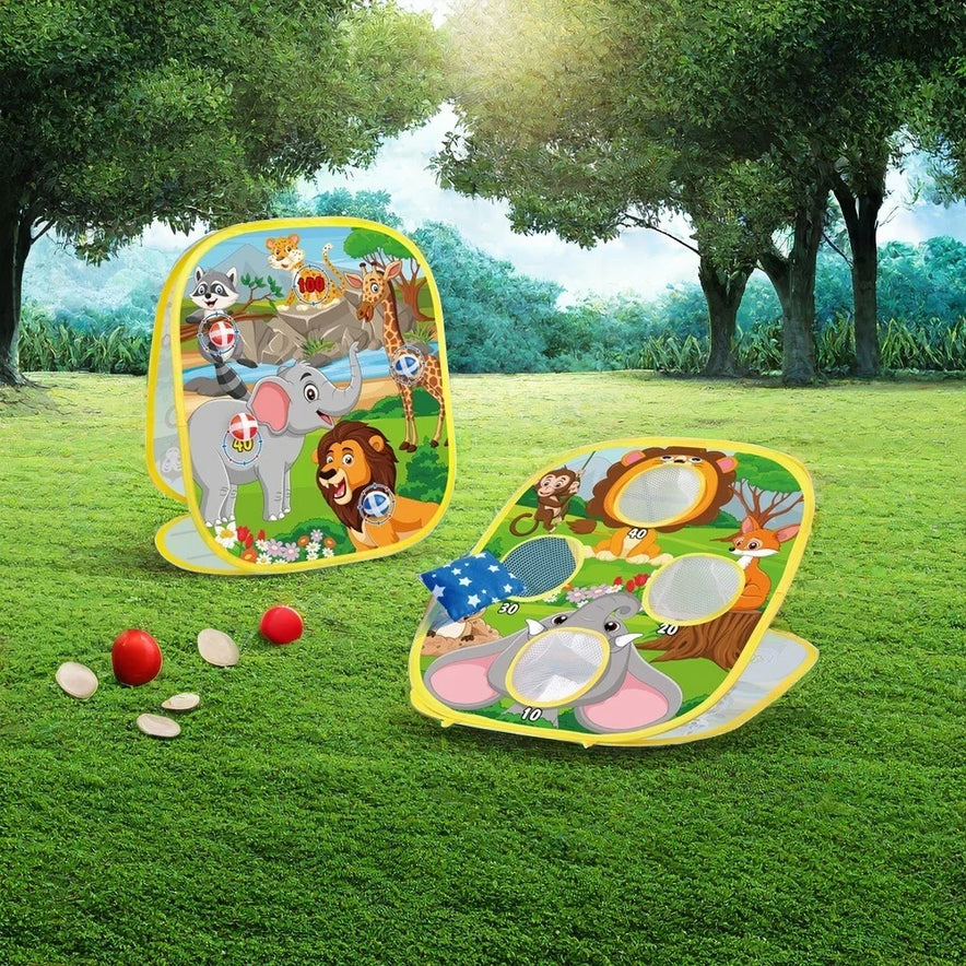 Children'S Cartoon Folding Throwing Target Throwing Sandbag Sticky Ball Dart Target Game