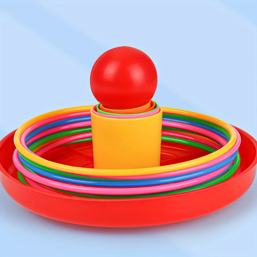 Children'S Game Tower Throwing Ring Toy, Interactive Family Fun Puzzle Toy, with Throwing Ring, Christmas Gift
