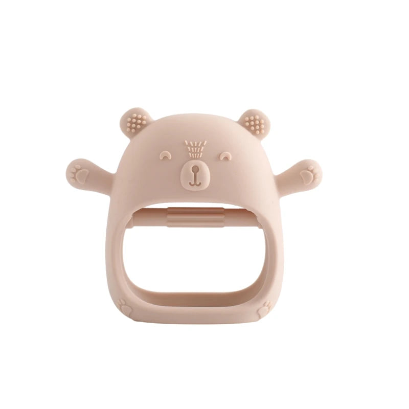 Baby Teether Gloves Kids Cartoon Bear Teething Silicone Dental Care Gums Anti-Eating Hand Molar Stick BPA Free Baby Accessorie