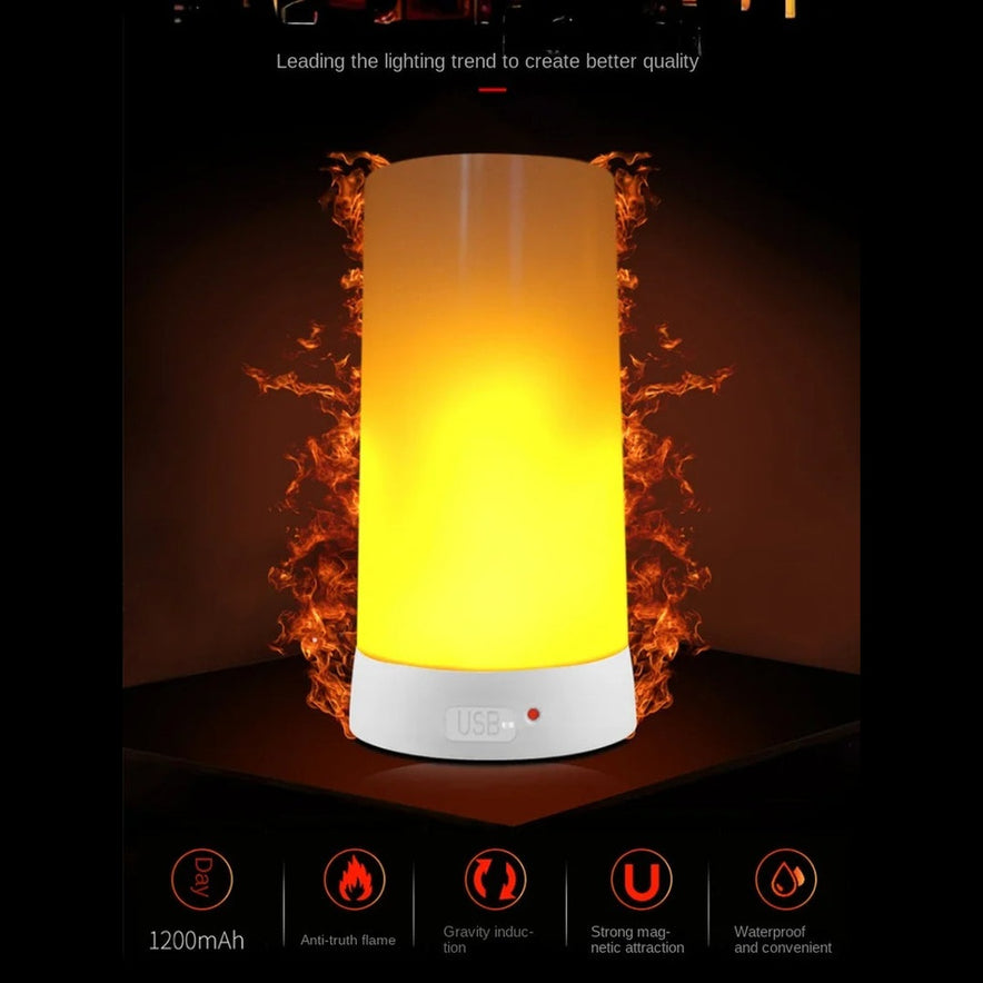 LED Flame Lamps for Room Simulated Flame Night Lights Lava Lamps Indoor Bar Ktv Wedding Decoration for Christmal New Year Gift