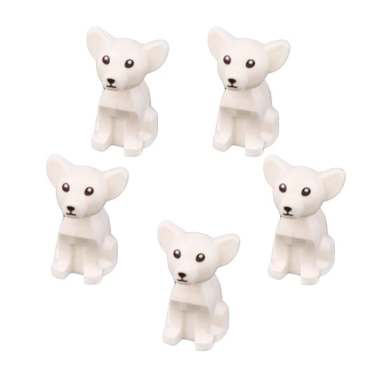 Compatible Animals Building Blocks for Children MOC Golden Hair Police Dog Husky Bulldog Chihuahua Model Bricks Kids DIY Toys 5P