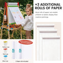 Tiny Land® 3-in-1 Art Easel lifestyle photo with children drawing on magnetic whiteboard