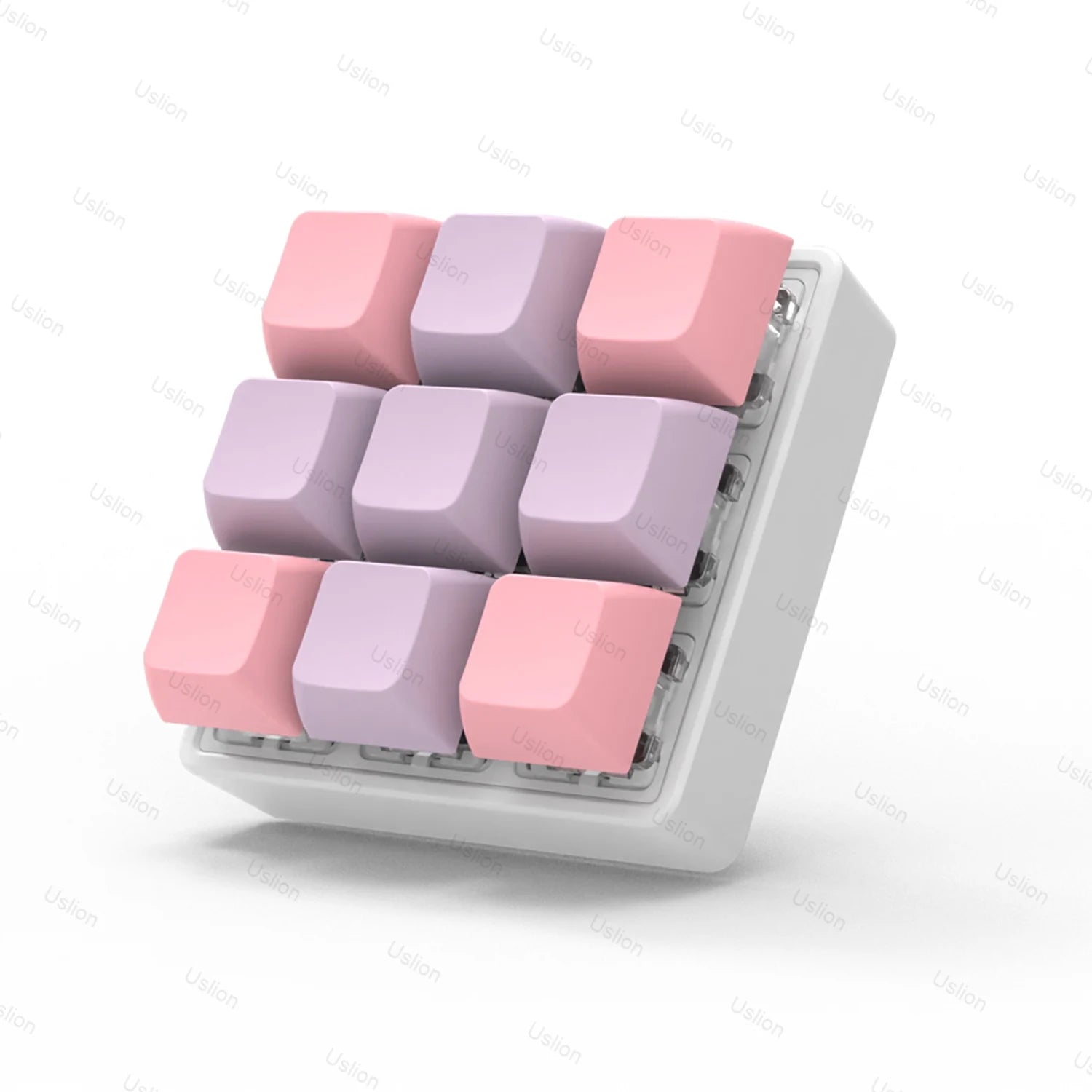 9 Keys Keyboard Key Toy Party Stress Relief DIY Fidget Button Keycap Fidget Keychain Keyboard Keychain Toys Finger Keyboard