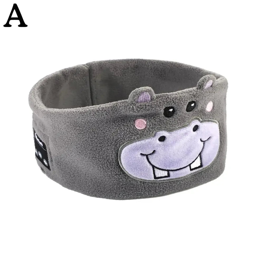 Adorable Bluetooth 5.0 Animal-Themed Sleep Mask Headphones for Kids with Wireless Earbuds