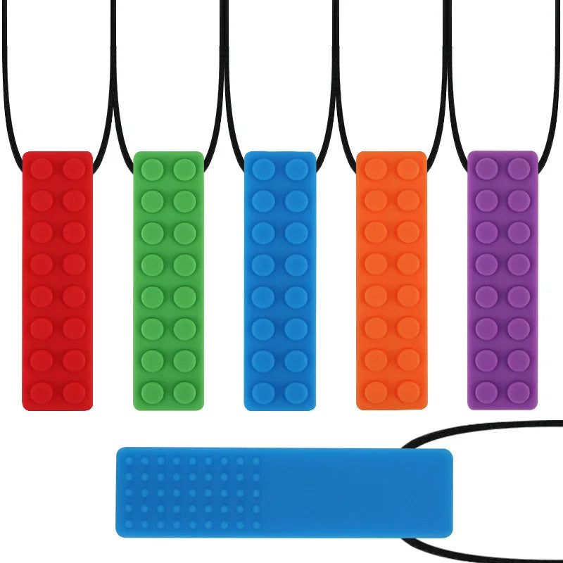 Baby Safe Silicone Brick Teether - Sensory Chew Toys for Teething Relief