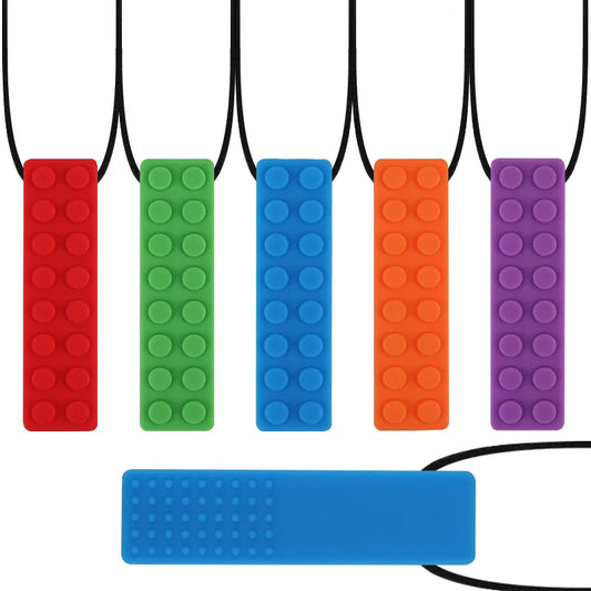Baby Safe Silicone Brick Teether - Sensory Chew Toys for Teething Relief