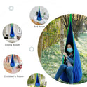 100% Cotton Canvas Kids Pod Swing Seat Sensory Hammock Child Joy Chair for Indoor and Outdoor Use with Hanging Kit and Strap