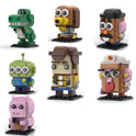 New Hot Famous Toys Movie Series Toy Storyed Character Square Head Figures Model Blocks Diy Creative Ideas Kid Birthday Gifts