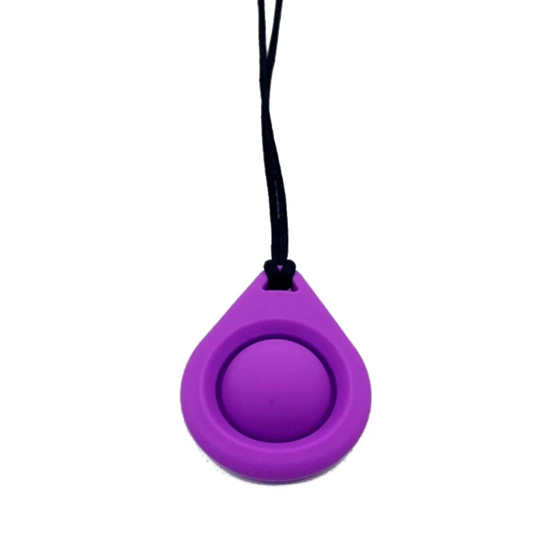 Silicone Baby Teether Necklace - Sensory Chewy Pendant for Teething Relief and Special Needs Support