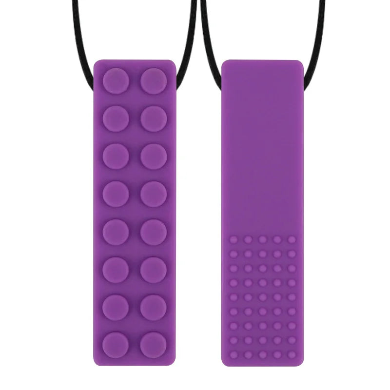 Baby Safe Silicone Brick Teether - Sensory Chew Toys for Teething Relief