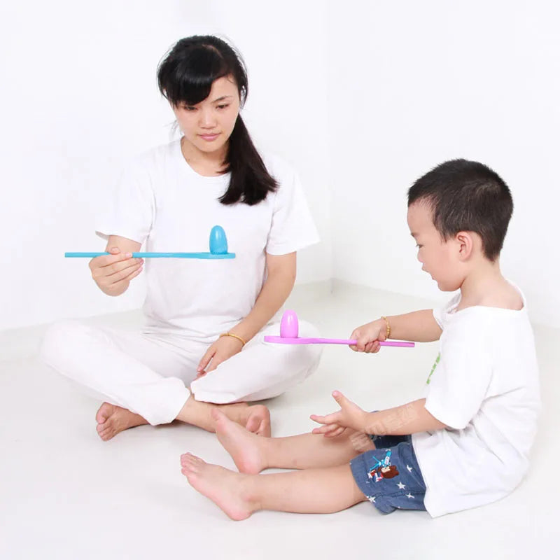 6PCS Balance Spoon Parent-Child Sensory Training Game Puzzle Egg Spoon Toy Outdoor Early Education Sports Balance Game Toy