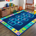 Children'S Hop Count Rugs Hopscotch Large Area ABC Alphabet Education Playroom Carpet Decor Bedroom Anti-Slip Floor Mat Alfombra
