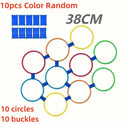 Children Jump Grid Outdoor Game Parent-Child Interactive Toys Kindergarten Early Education Teaching Aids Sensory Training Circle