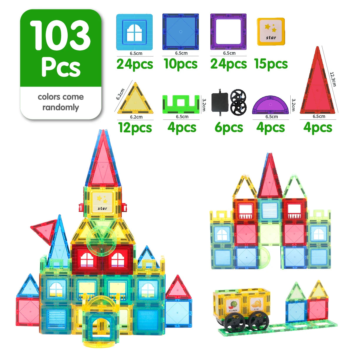 Hot Selling Magnetic Tiles Building Blocks Children Magnet Construction Set Montessori Educational Games Toys for Kids