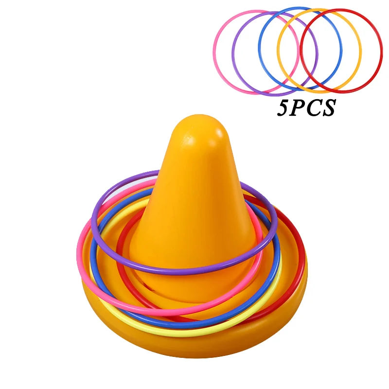 Children Balance Training Sensory Integration Toy Unicorner Chair Throwing Ring Funny Game Balance Perception Kids Teaching Aid