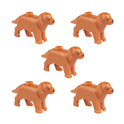 Compatible Animals Building Blocks for Children MOC Golden Hair Police Dog Husky Bulldog Chihuahua Model Bricks Kids DIY Toys 5P