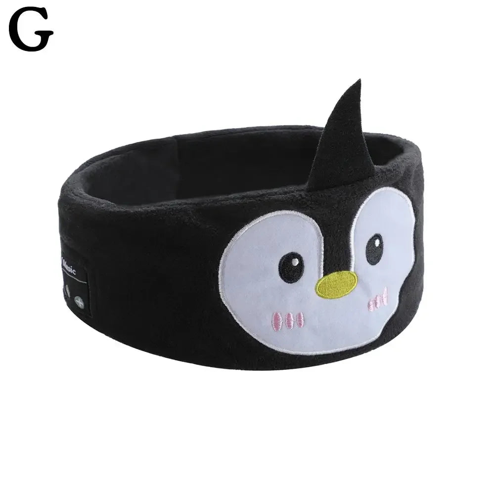 Adorable Bluetooth 5.0 Animal-Themed Sleep Mask Headphones for Kids with Wireless Earbuds