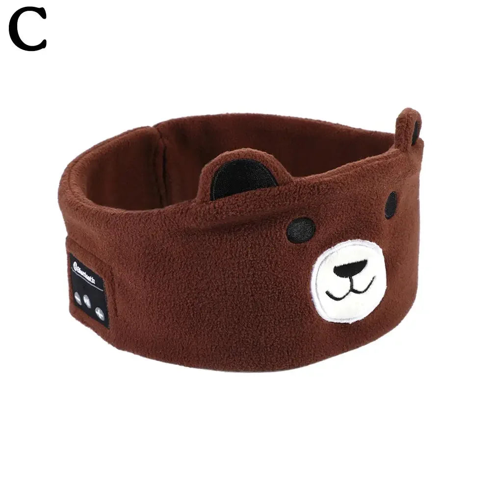 Adorable Bluetooth 5.0 Animal-Themed Sleep Mask Headphones for Kids with Wireless Earbuds