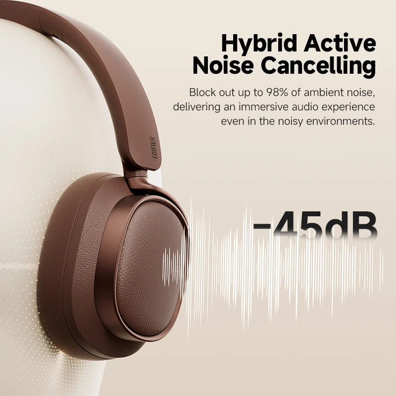 ES850NB Wireless Headphone Noise Cancelling Bluetooth Earphones Hi-Res Wireless Over-Ear Headphones with Carry Bag