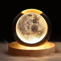 Luminous Crystal Ball LED Night Light Saturn Solar System 3D Moon Table Lamp USB Bedroom Atmosphere Lamp for Birthday Kid Gift